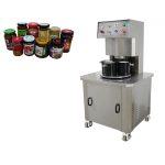 Macchina tappatrice semiautomatica per barattoli di vetro sottovuoto per la chiusura di tappi metallici