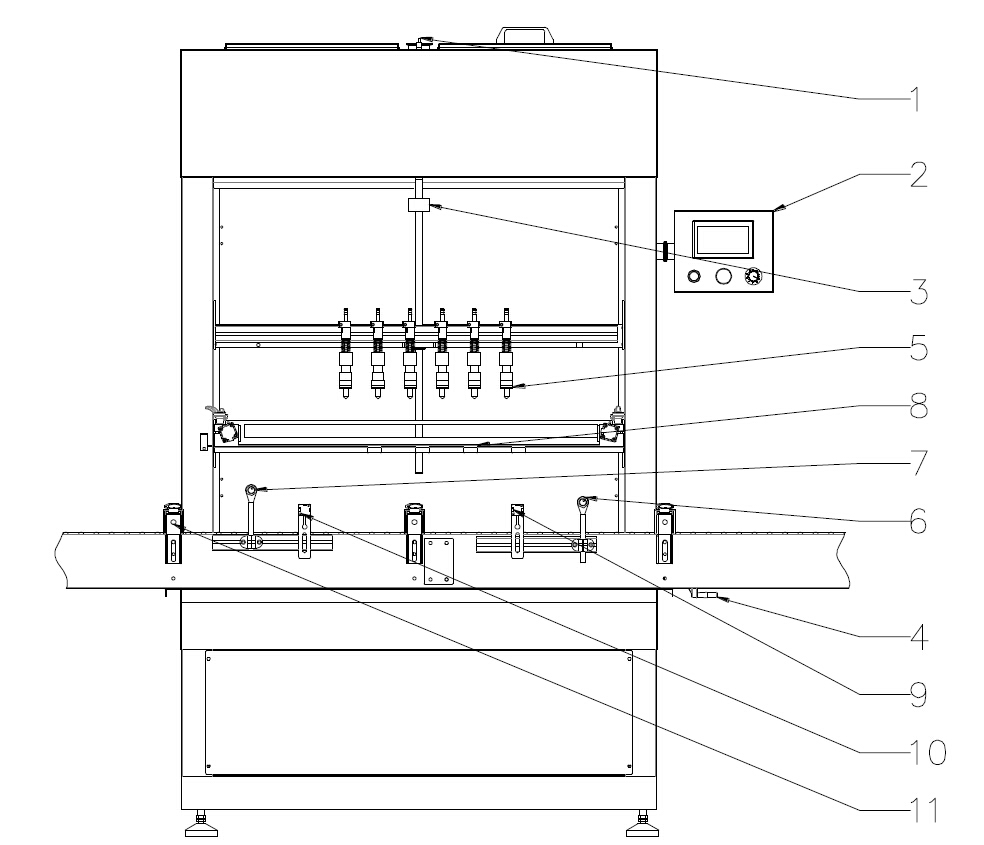 drawing of overflow filling machines macchina di riempimento di troppo pieno automatica.jpg