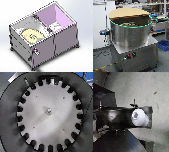 attrezzatura per riordinare bottiglie per linea di riempimento.jpg