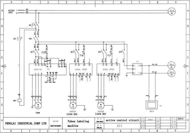 circuit for labeling machine soft tubes labeller equipment fully automatic disegno elettrico.jpg