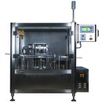 Macchina automatica pre-sterilizzata per riempimento e sigillatura di siringhe iniettatrici