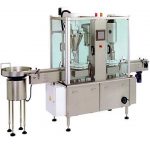 Macchina automatica rotativa per riempimento e tappatura di bottiglie di polvere medica farmaceutica