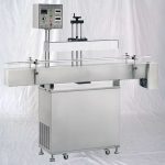 Macchina per sigillatura a induzione continua di fogli di alluminio per bottiglie di vetro di plastica