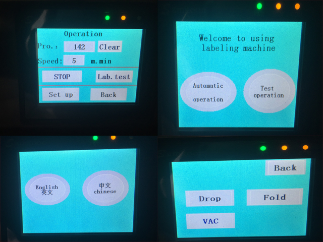 controllo del segnale all'interno dello schermo per l'etichettatura del macchinario operativo