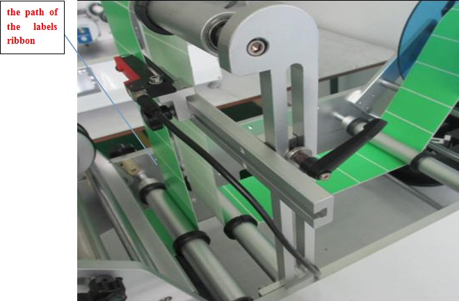 path for label through the syringe labeling machine PERCORSO DI AVVOLGIMENTO PER ETICHETTATRICE PER SIRINGA.jpg